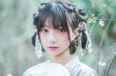 汉服冬季发型短发图片女,短发女生的古典美发型解析